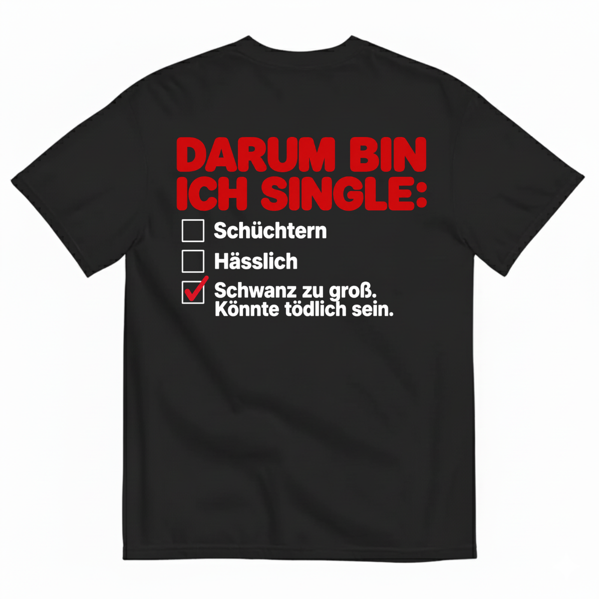 DARUM BIN ICH SINGLE T-SHIRT (BACK PRINT)