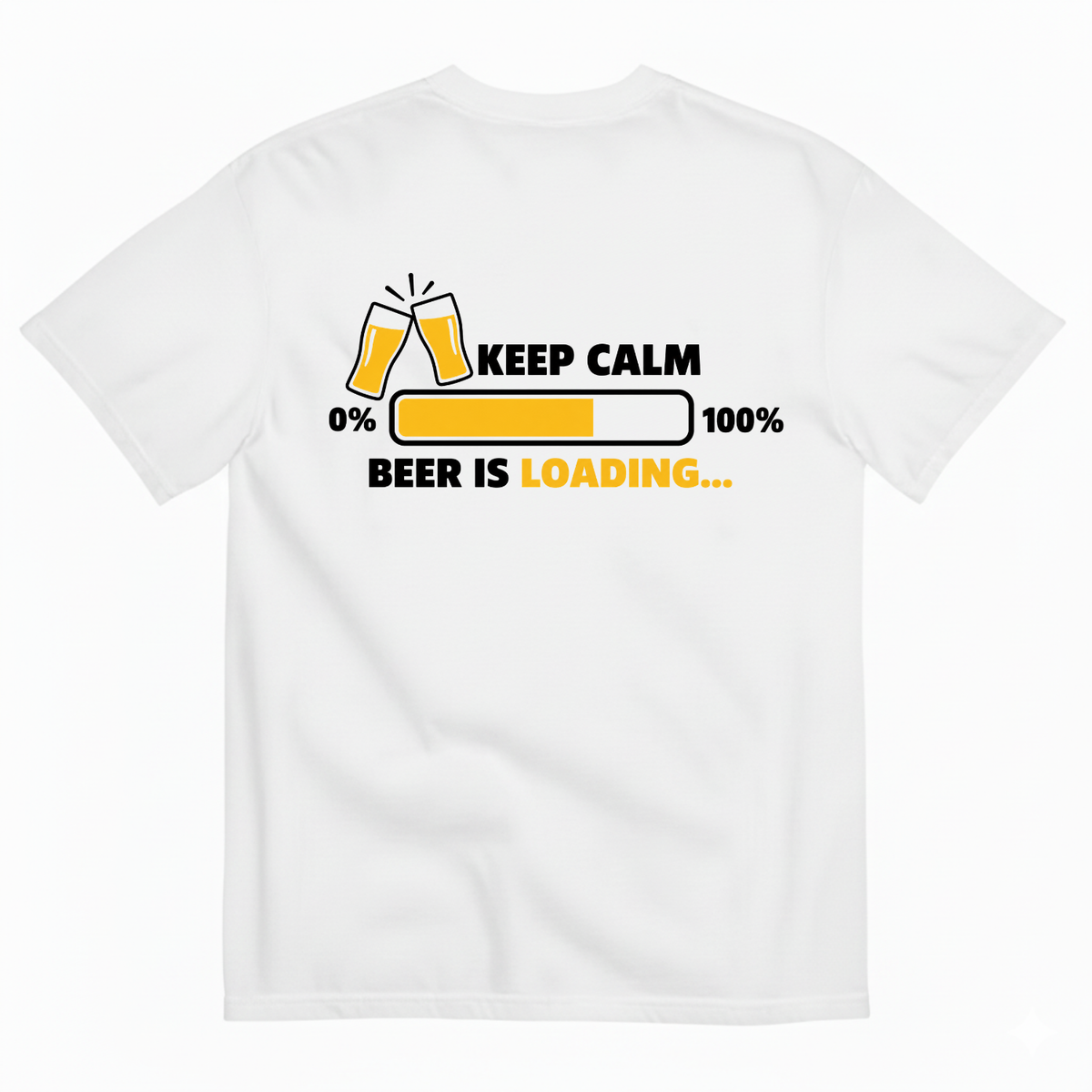 KEEP CALM BEER IS LOADING T-SHIRT (BACK PRINT)
