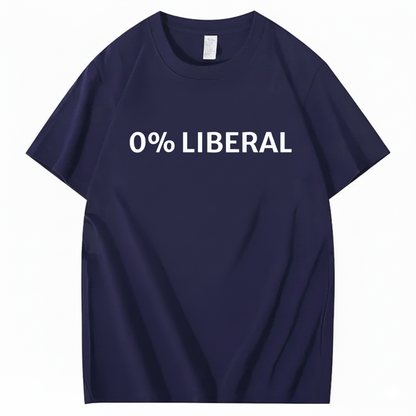 0% LIBERAL T - SHIRT (FRONT PRINT)