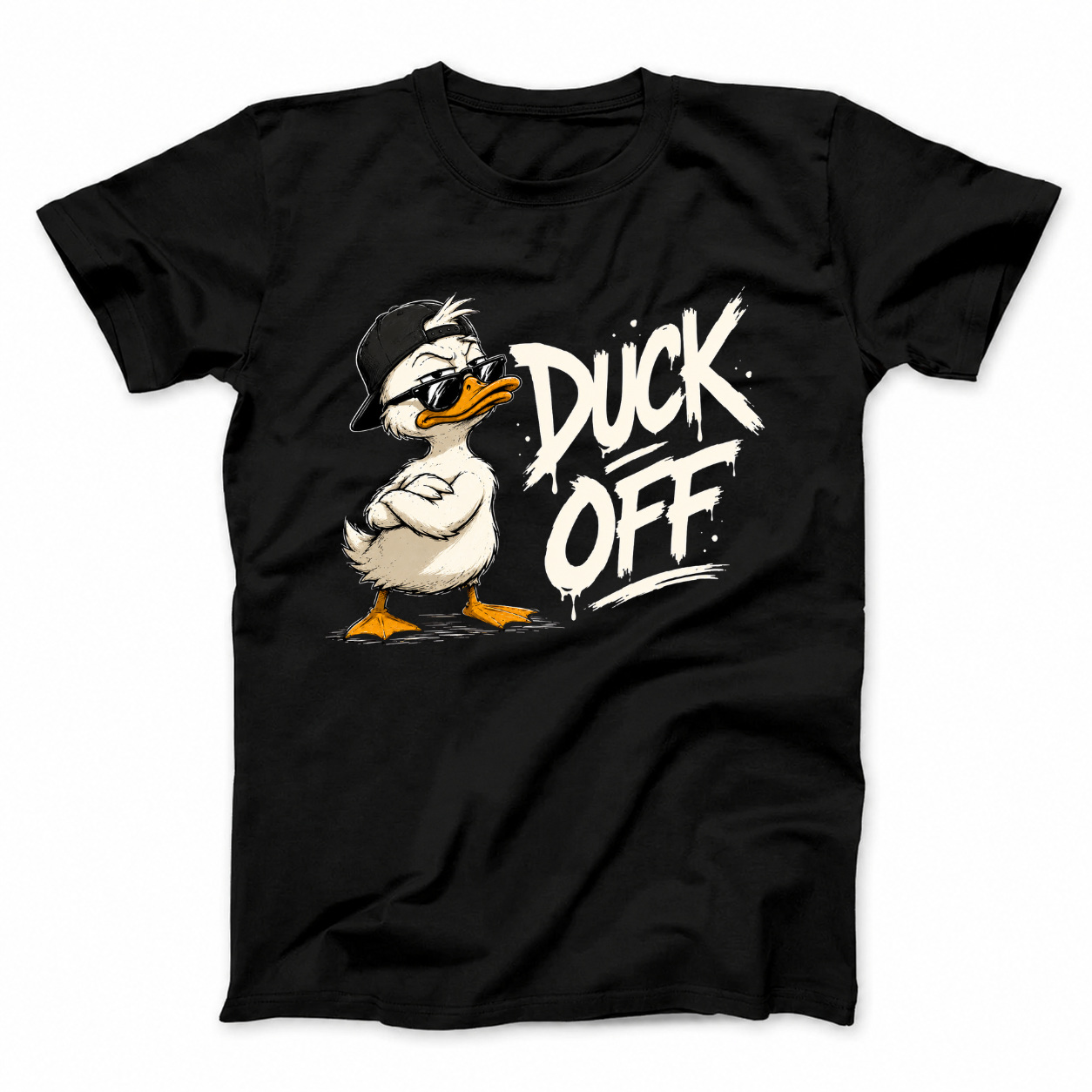 DUCK OFF T - SHIRT (FRONT PRINT)