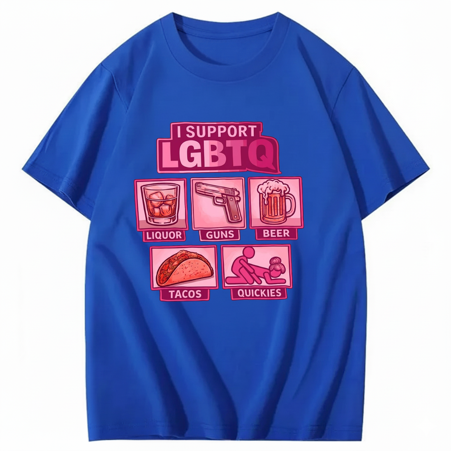 I SUPPORT LGBTQ T - SHIRT (FRONT PRINT)