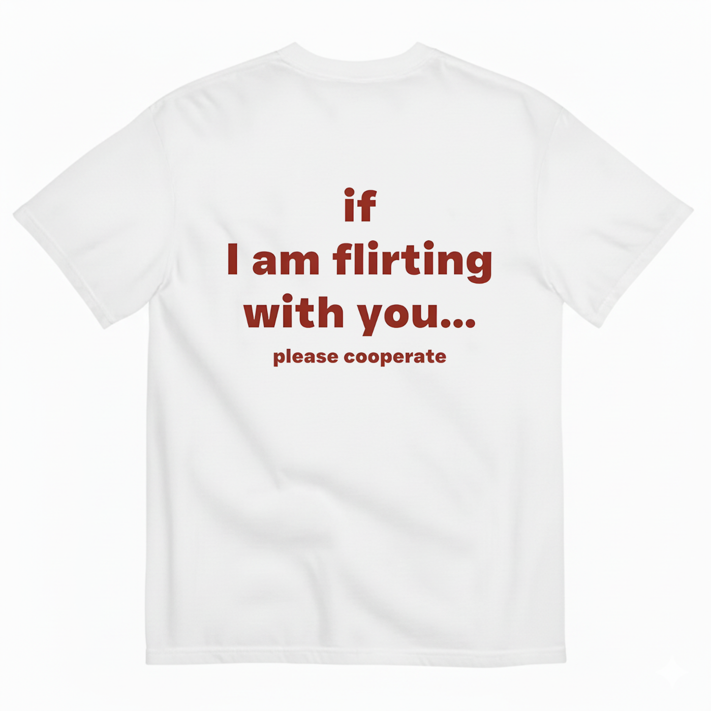 If I am flirting with you T- Shirt (Back Print)