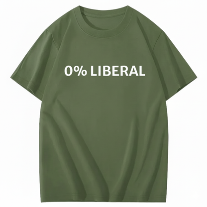 0% LIBERAL T - SHIRT (FRONT PRINT)