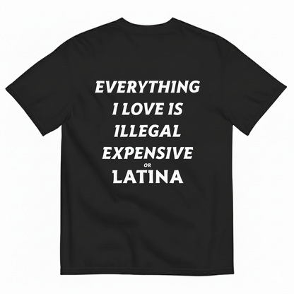 EVERYTHING I LOVE IS ILLEGAL EXPENSIVE OR LATINA T- SHIRT