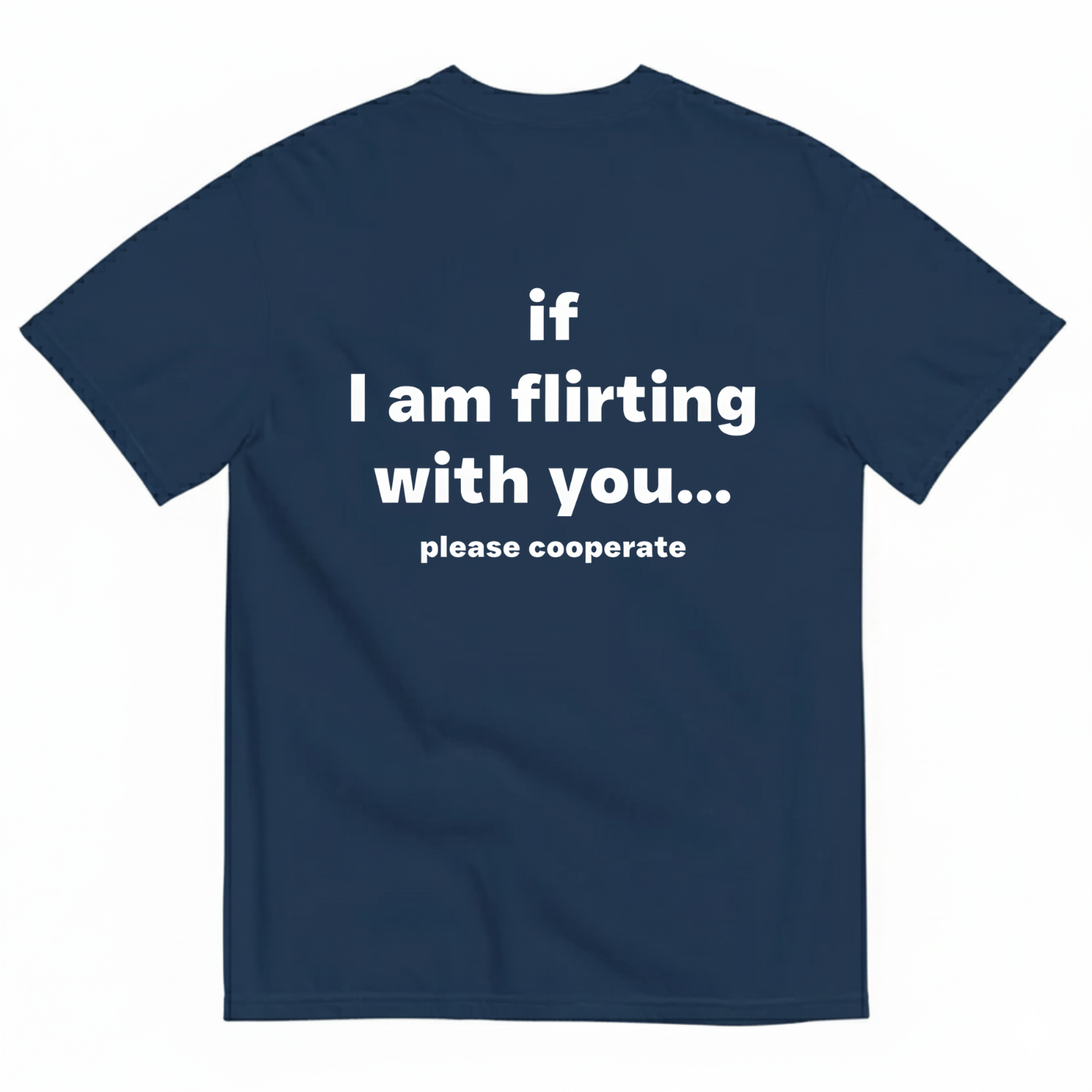 If I am flirting with you T- Shirt (Back Print)