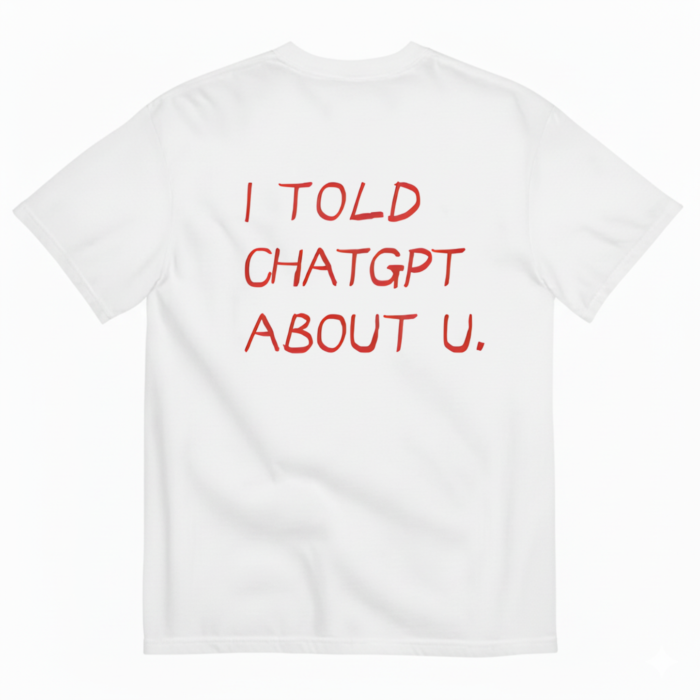 I TOLD CHATGPT ABOUT U. T- SHIRT (BACK PRINT)