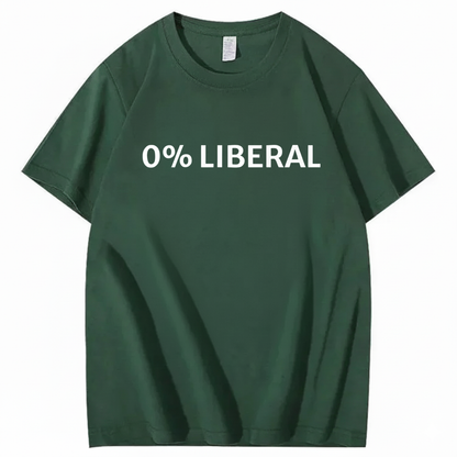 0% LIBERAL T - SHIRT (FRONT PRINT)