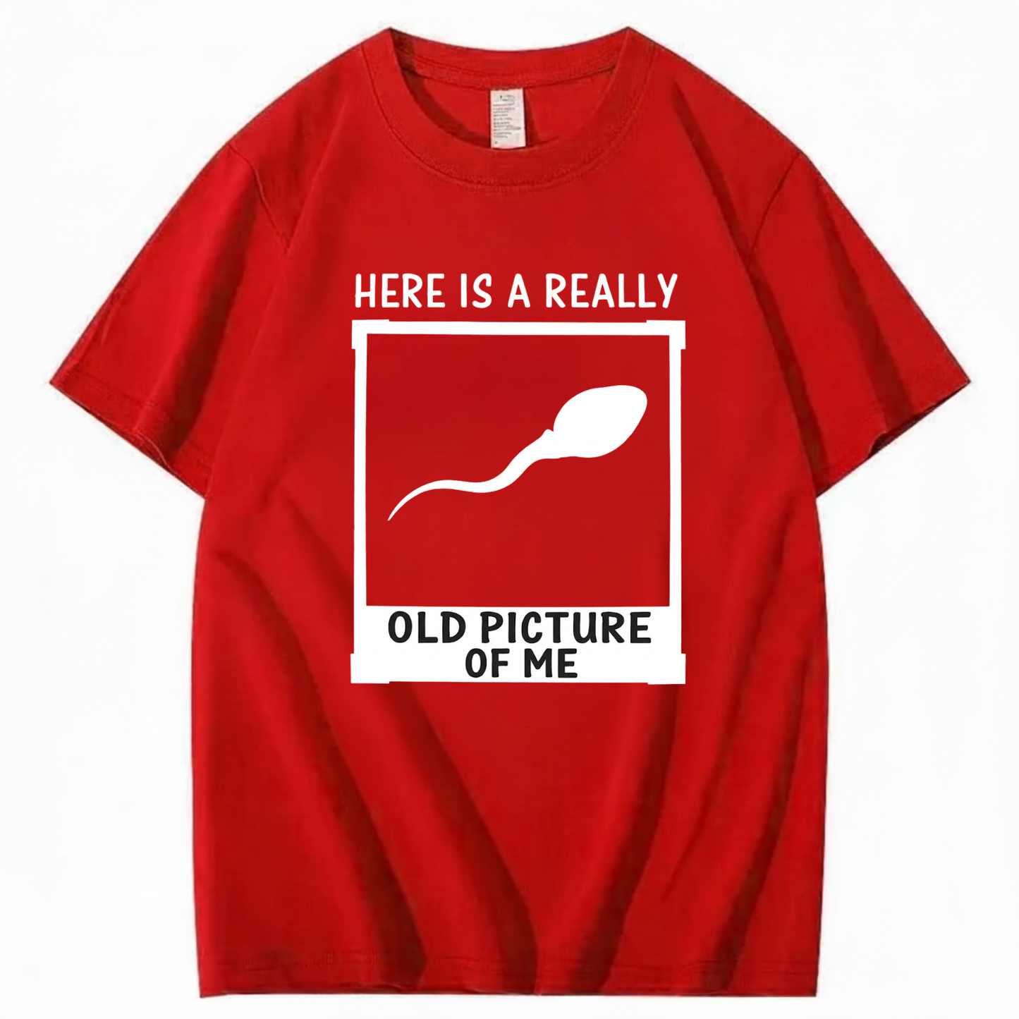 HERE IS A REALLY OLD PICTURE OF ME T - SHIRT (FRONT PRINT)