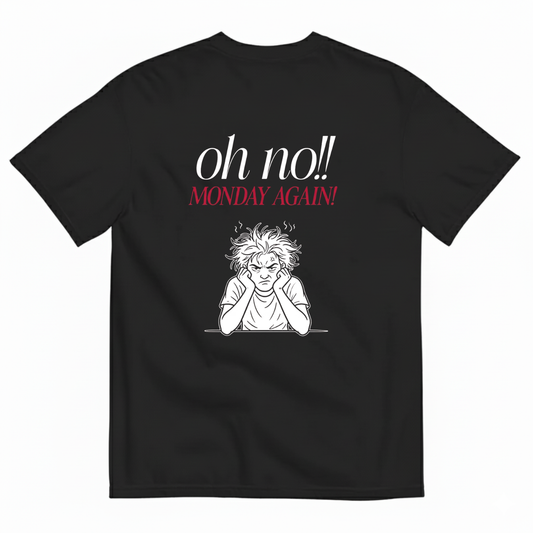 Oh no!! MONDAY AGAIN! T- SHIRT (BACK PRINT)