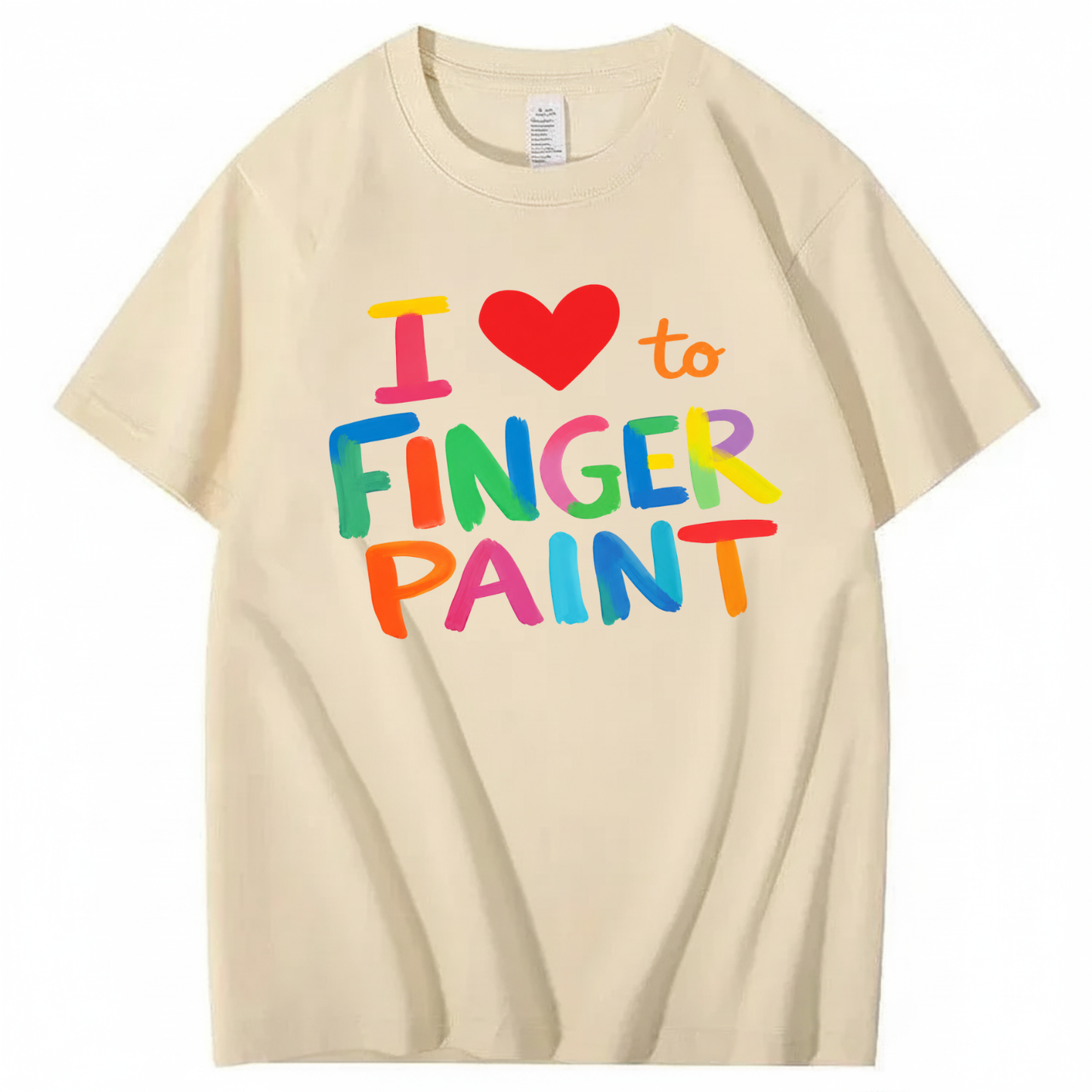 I LOVE TO FINGER PAINT T - SHIRT (FRONT PRINT)