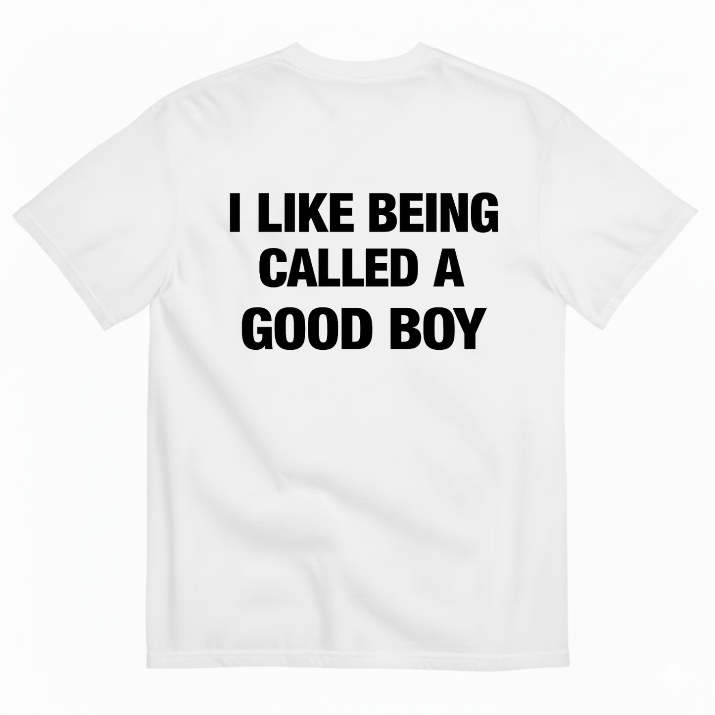 I LIKE BEING CALLED A GOOD BOY T-SHIRT (BACK PRINT)