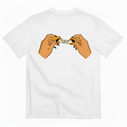 SAY YIKES AND MOVE ON T-SHIRT (BACK PRINT)