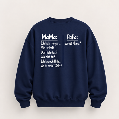 MAMA PAPA SWEATSHIRT (BACK PRINT)