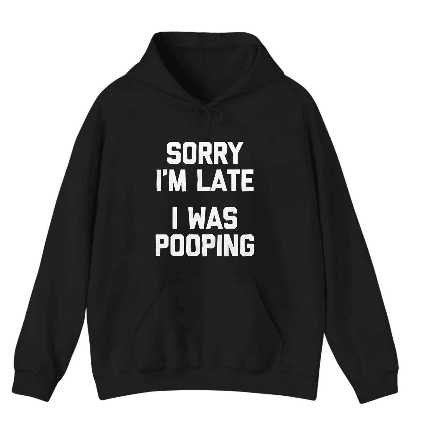 Sorry I'm Late I Was Pooping Hoodie