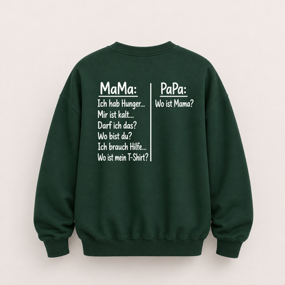 MAMA PAPA SWEATSHIRT (BACK PRINT)