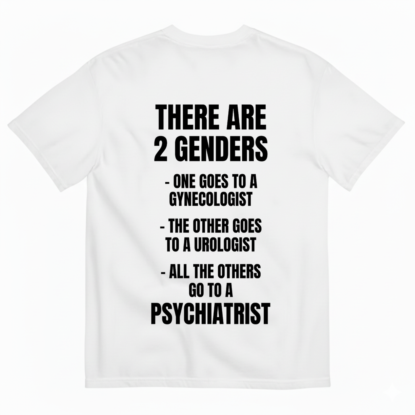 THERE ARE 2 GENDERS T-SHIRT (BACK PRINT)