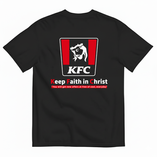 KEEP FAITH IN CHRIST  T-SHIRT (BACK PRINT)