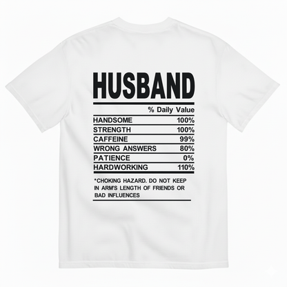 HUSBAND T-SHIRT (BACK PRINT)