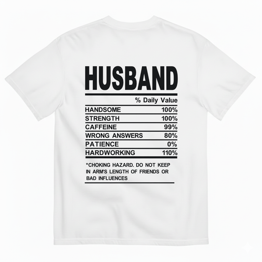 HUSBAND T-SHIRT (BACK PRINT)