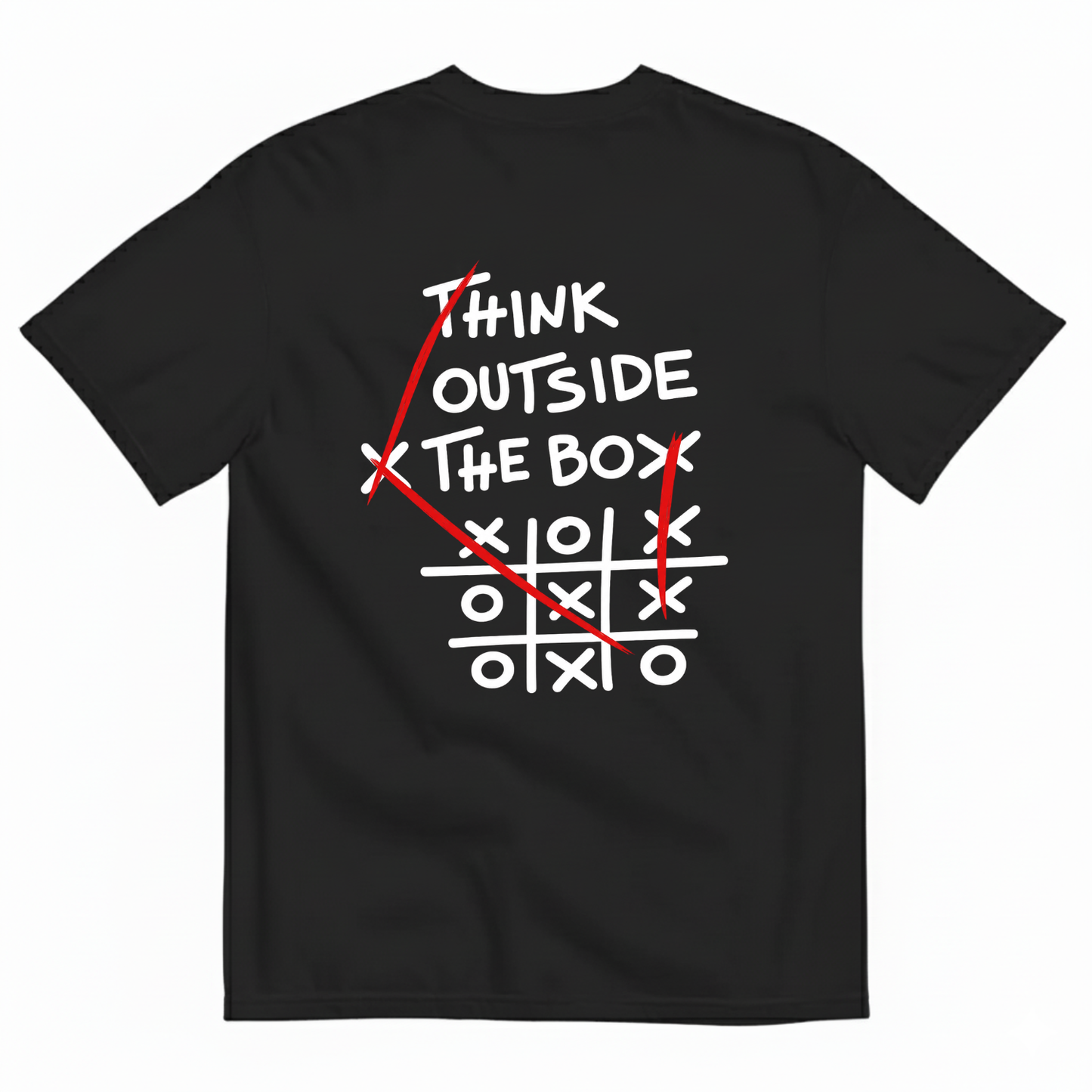 THINK OUTSIDE THE BOX T-SHIRT (BACK PRINT)