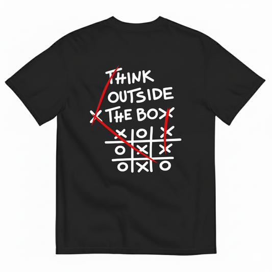 THINK OUTSIDE THE BOX T-SHIRT (BACK PRINT)