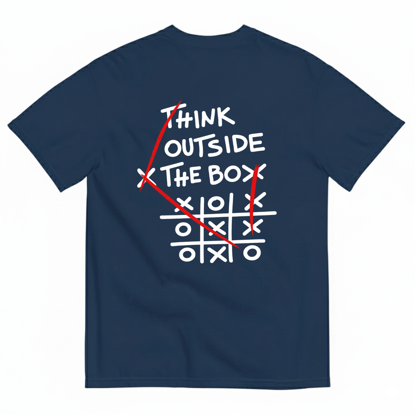 THINK OUTSIDE THE BOX T-SHIRT (BACK PRINT)