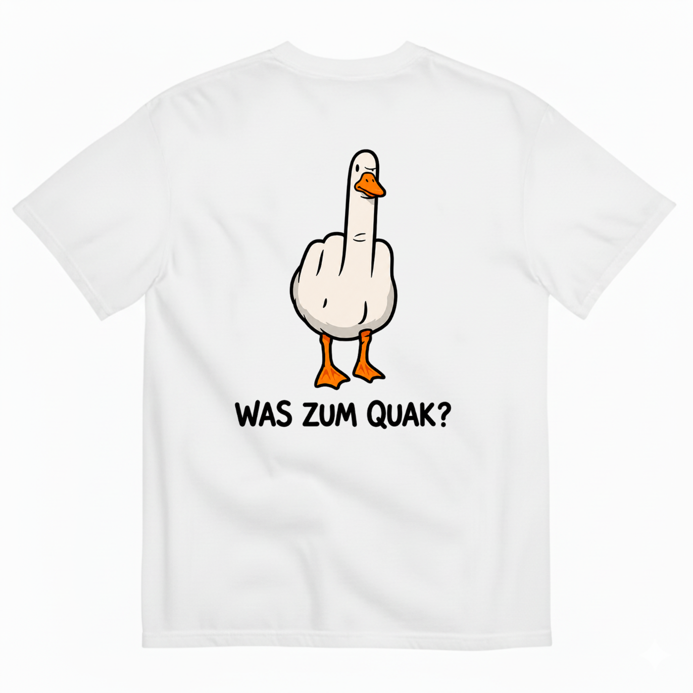 WAS ZUM QUAK? T-SHIRT (BACK PRINT)