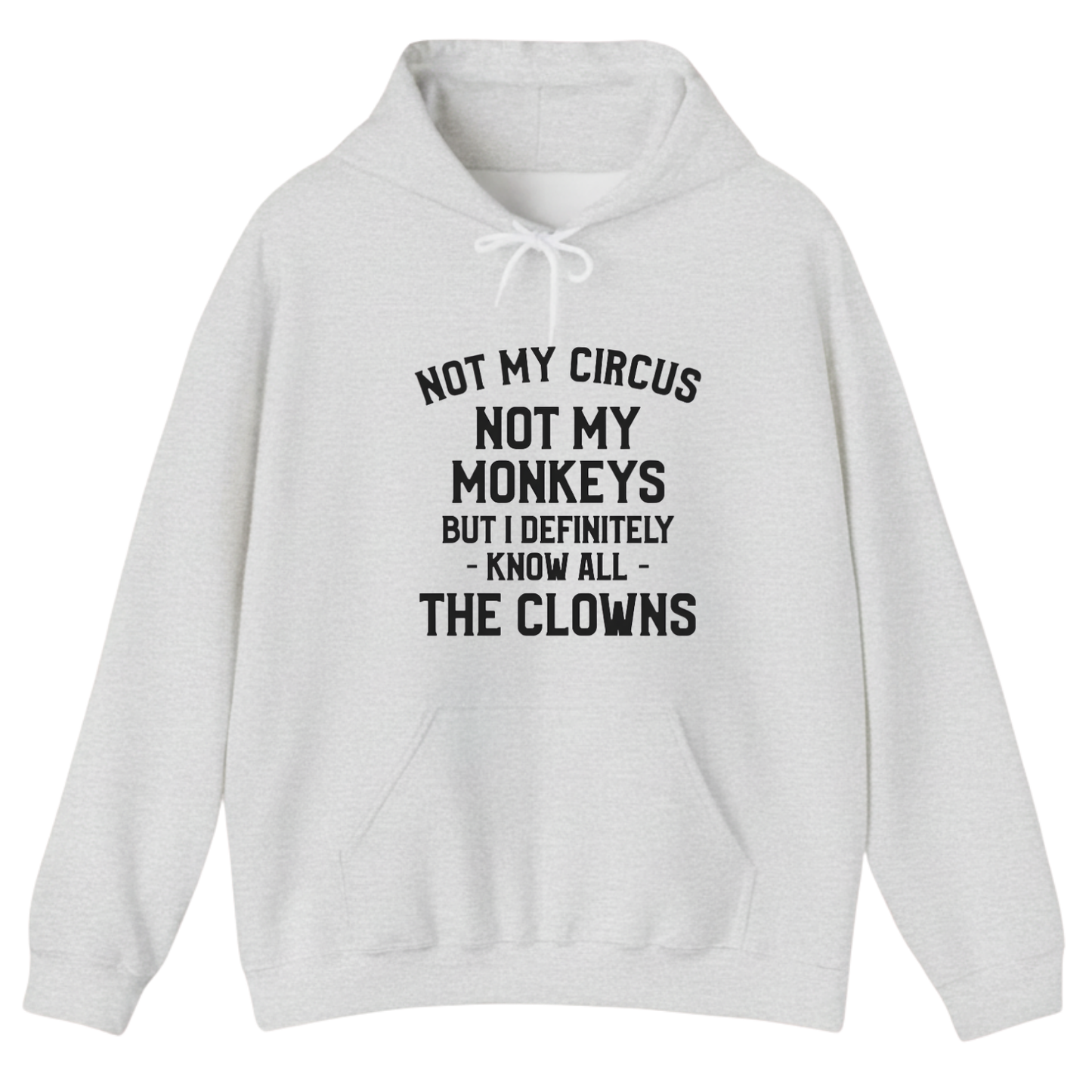 Not My Circus Not My Monkeys But I Definitely Know Nanny Hoodie (Front Print)