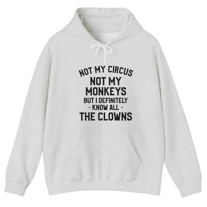 Not My Circus Not My Monkeys But I Definitely Know Nanny Hoodie (Front Print)