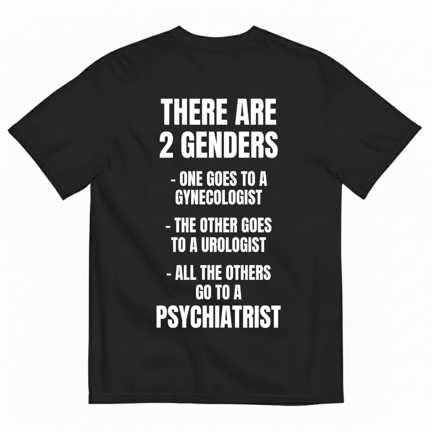 THERE ARE 2 GENDERS T-SHIRT (BACK PRINT)