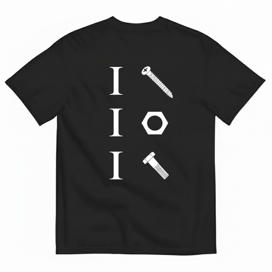 I + SCREW + NUT + BOLT T-SHIRT (BACK PRINT)
