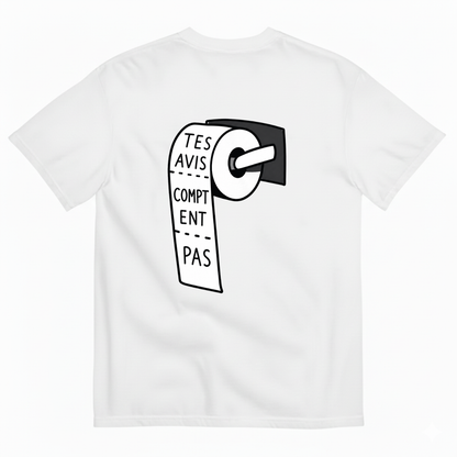 TES AVIS COMPTENT PAS T-SHIRT (BACK PRINT)
