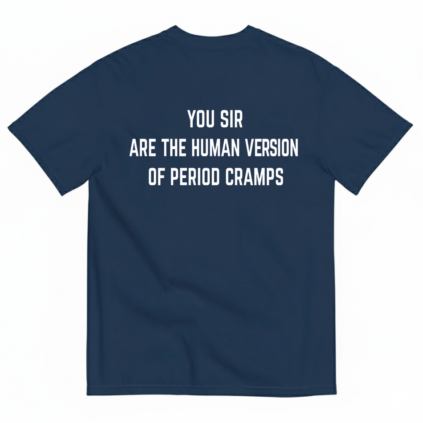 YOU SIR ARE THE HUMAN VERSION OF PERIOD CRAMPS T-SHIRT (BACK PRINT)