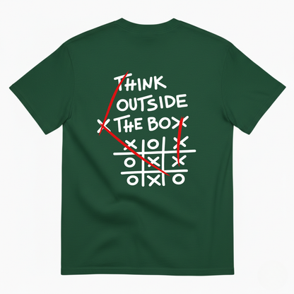 THINK OUTSIDE THE BOX T-SHIRT (BACK PRINT)