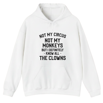 Not My Circus Not My Monkeys But I Definitely Know Nanny Hoodie (Front Print)