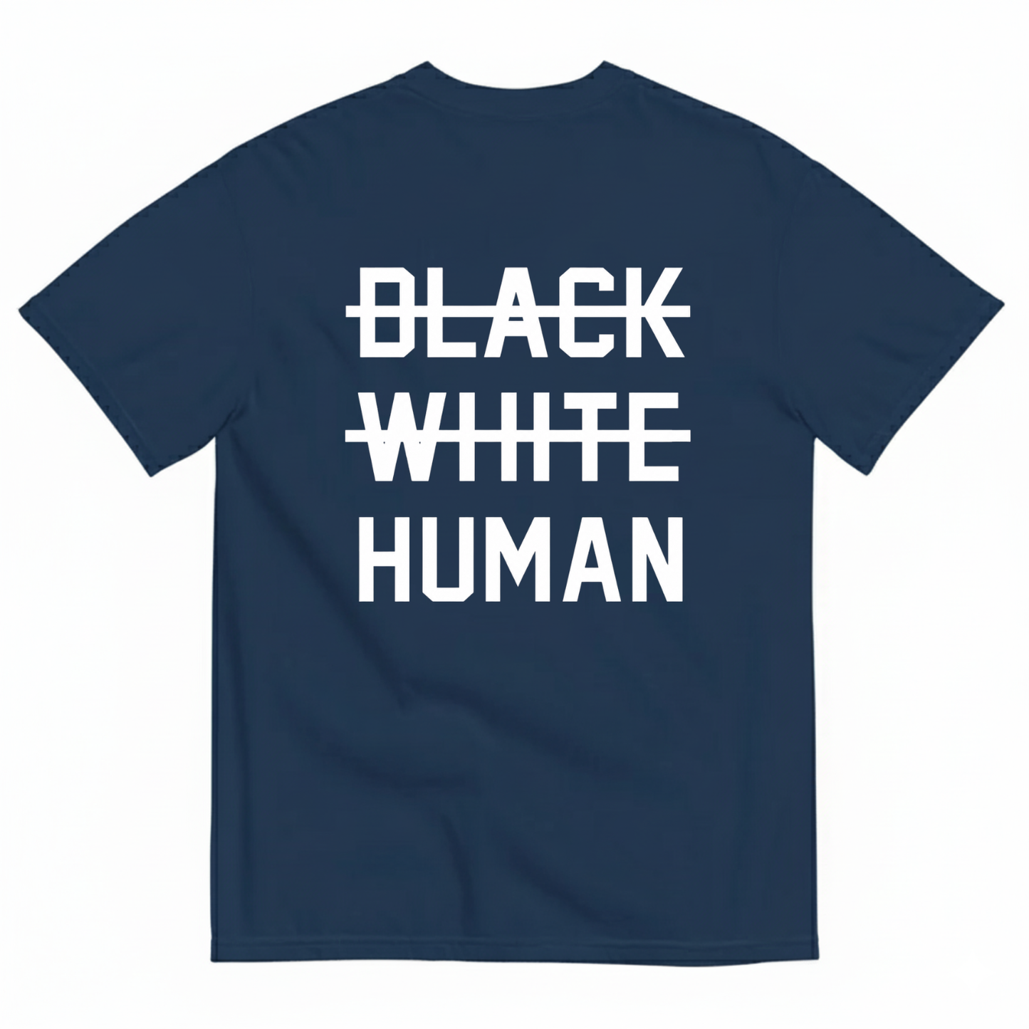 BLACK WHITE HUMAN T-SHIRT (BACK PRINT)