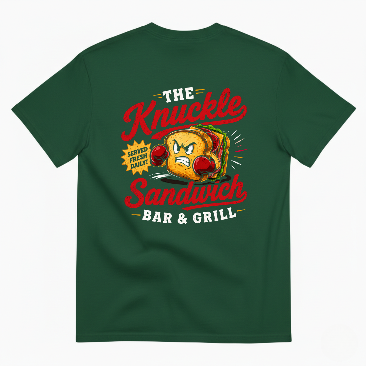 THE KNUCKLE SANDWICH BAR & GRILL T-SHIRT (BACK PRINT)
