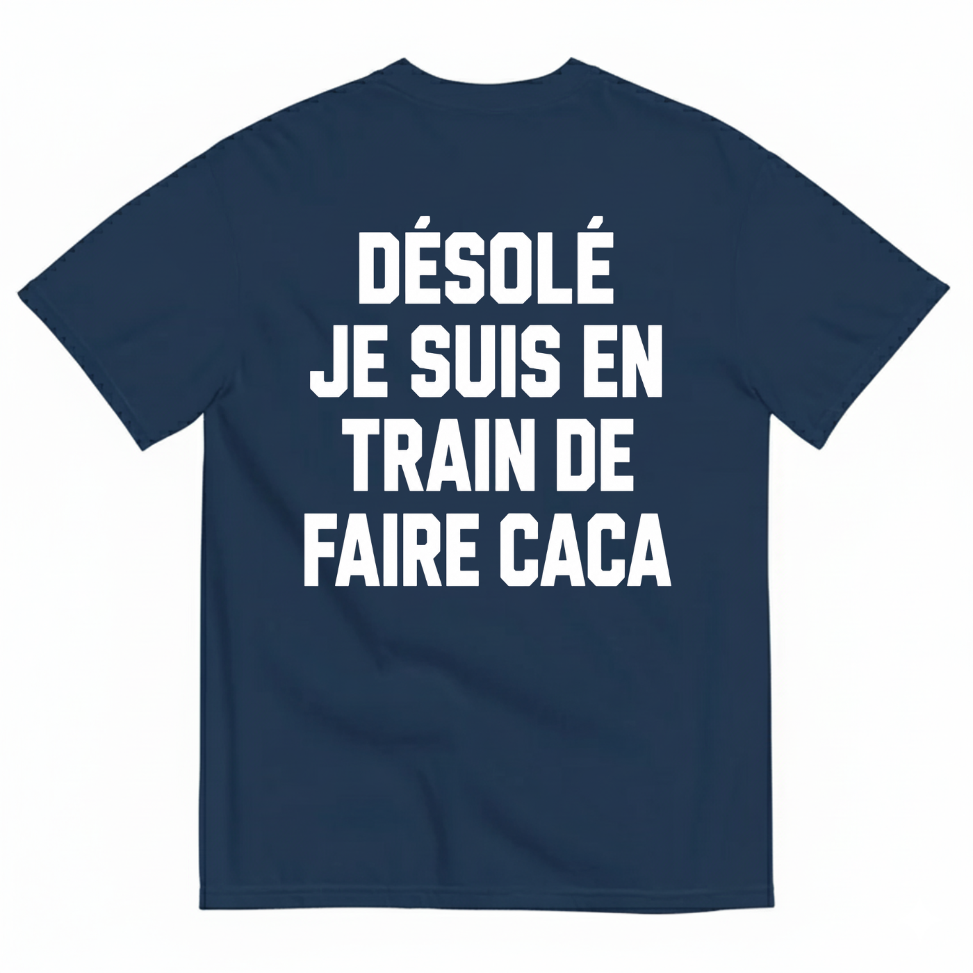 DÉSOLÉ JE SUIS EN TRAIN DE FAIRE CACA T-SHIRT (BACK PRINT)