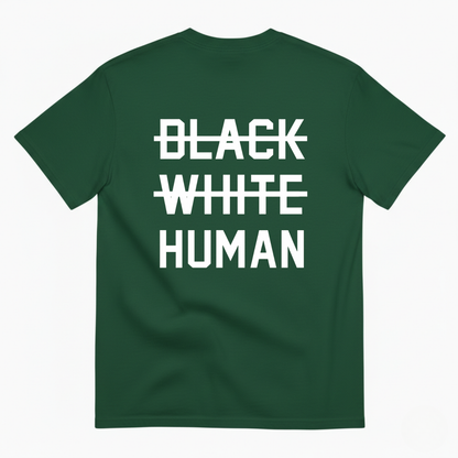 BLACK WHITE HUMAN T-SHIRT (BACK PRINT)