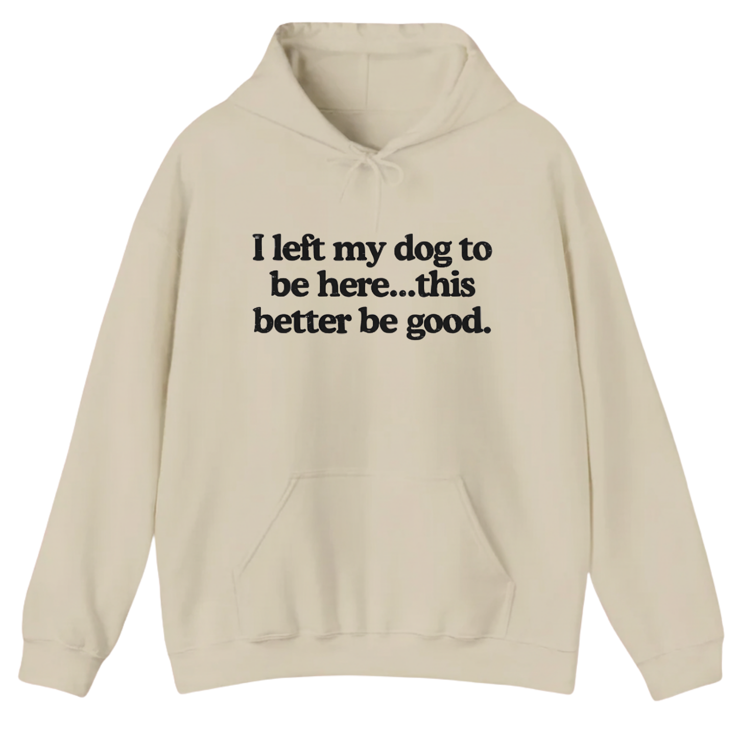 I left my dog to be here... this better good Hoodie