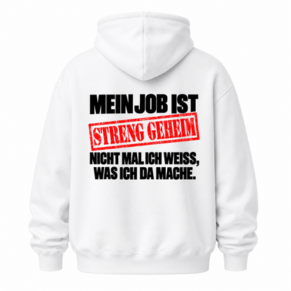 MEIN JOB IST STRENG GEHEIM HOODIE (BACK PRINT)