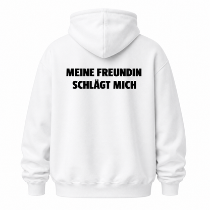 MEINE FREUNDIN SCHLÄGT MICH HOODIE (BACK PRINT)