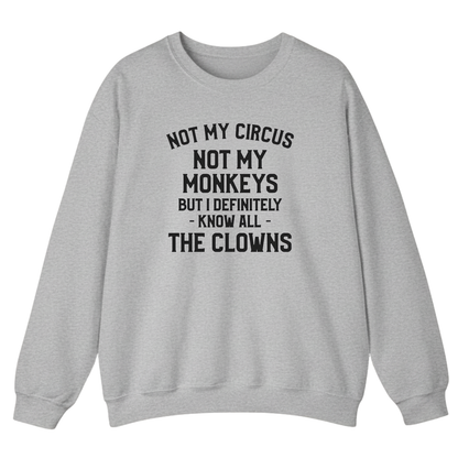 Not My Circus Not My Monkeys But I Definitely Know Nanny Sweatshirt
