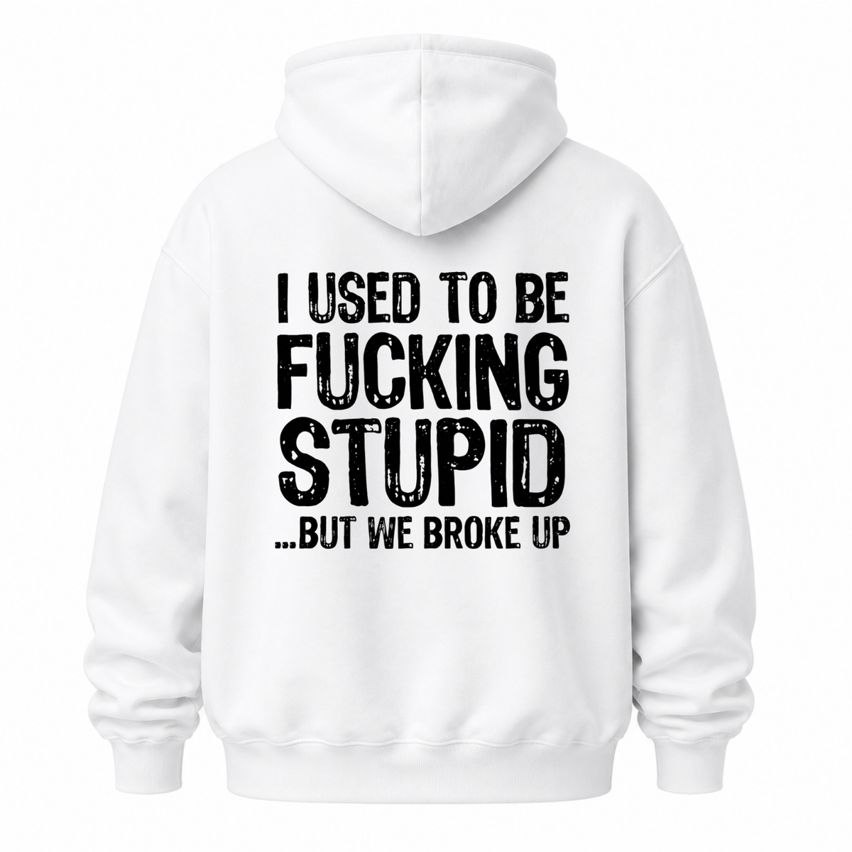 I USED TO BE FUCKING STUPID HOODIE (BACK PRINT)