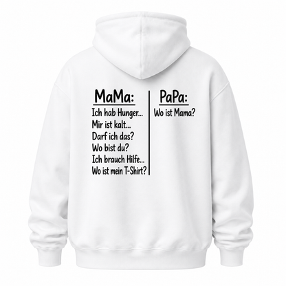 MAMA PAPA HOODIE (BACK PRINT)