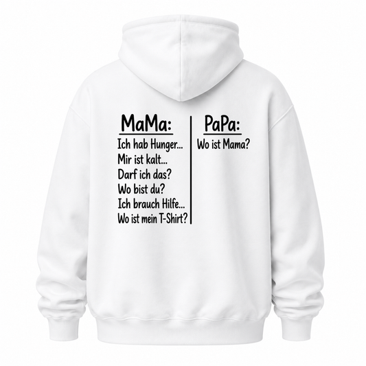 MAMA PAPA HOODIE (BACK PRINT)