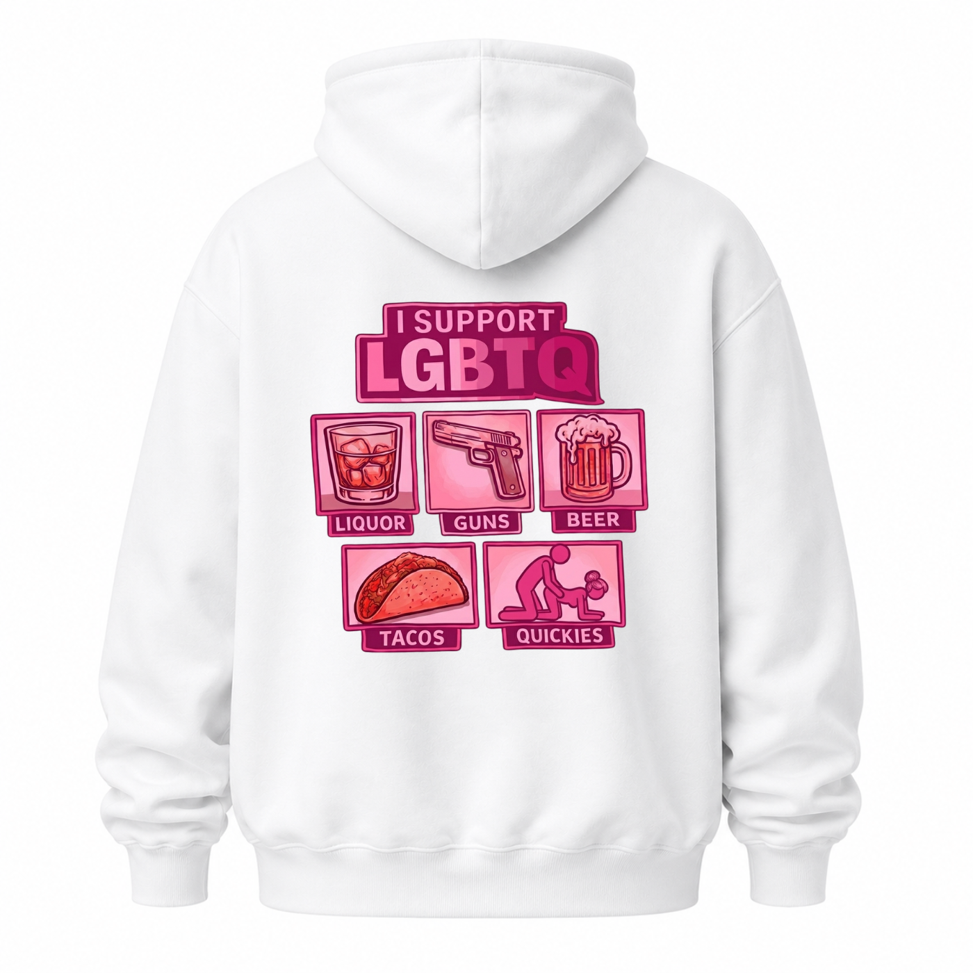 I SUPPORT LGBTQ HOODIE (BACK PRINT)