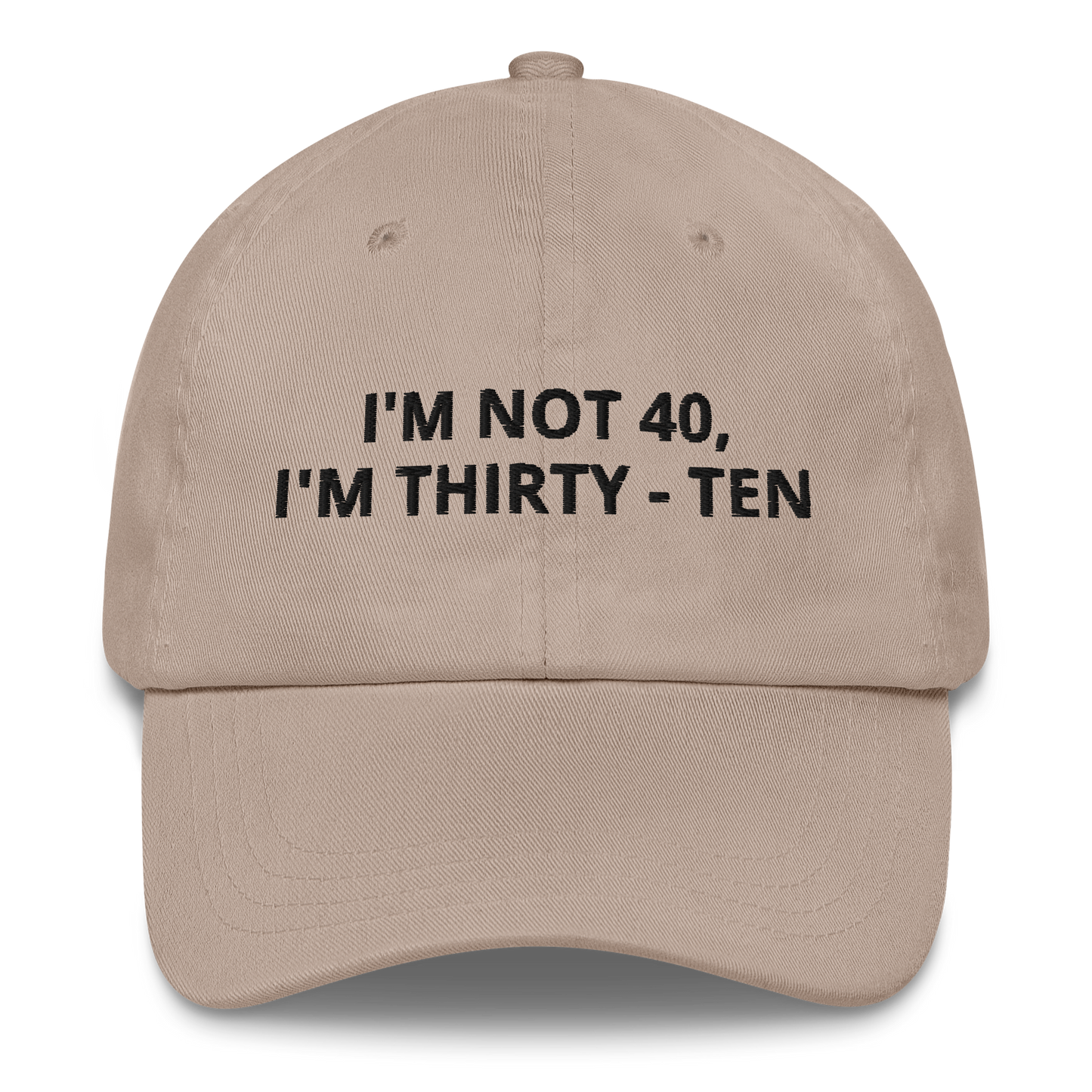 I’M NOT 40 I’M THIRTY-TEN – EMBROIDERED HAT
