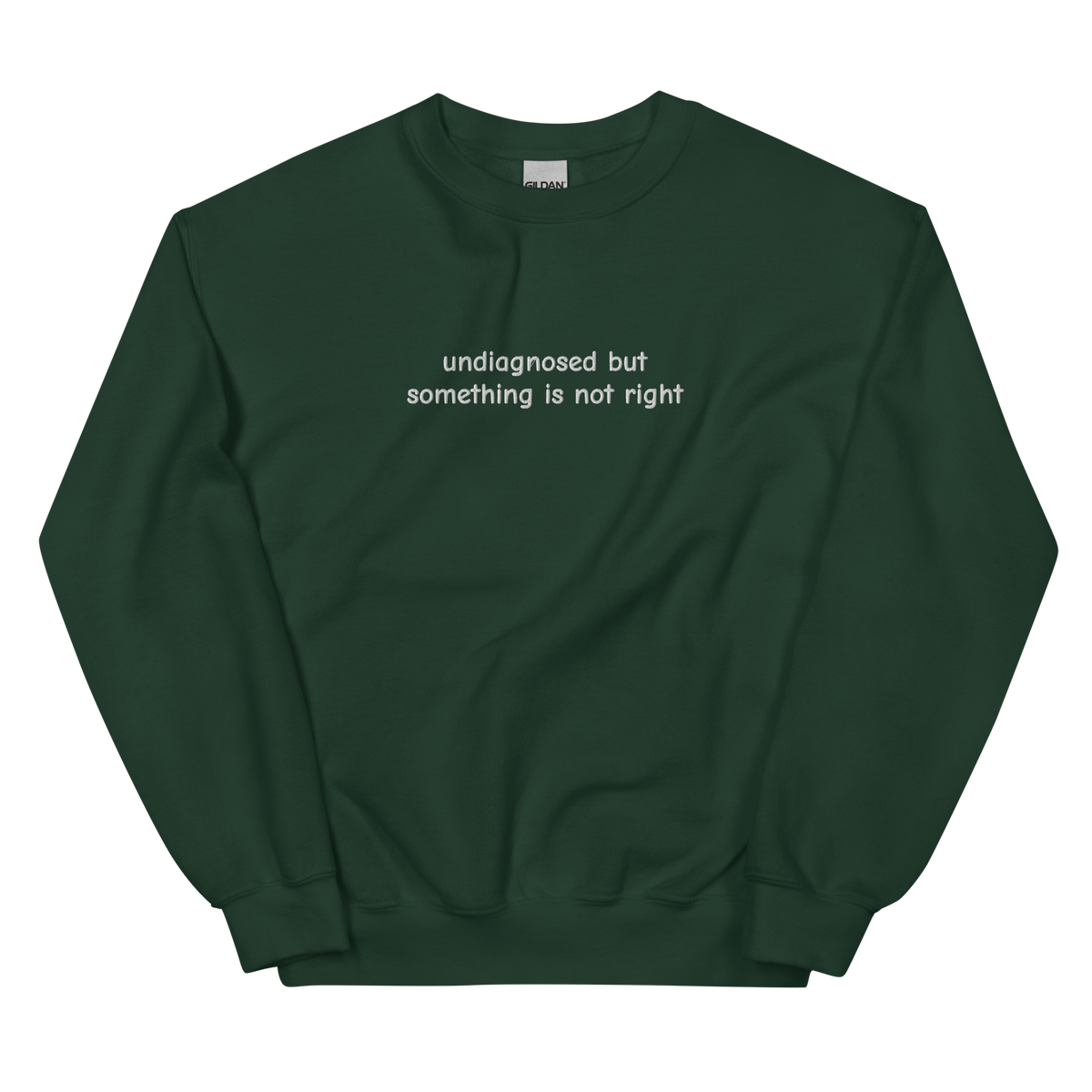UNDIAGNOSED BUT SOMETHING IS NOT RIGHT SWEATSHIRT (FRONT EMBROIDERY)