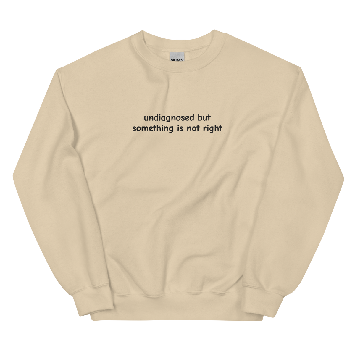UNDIAGNOSED BUT SOMETHING IS NOT RIGHT SWEATSHIRT (FRONT EMBROIDERY)